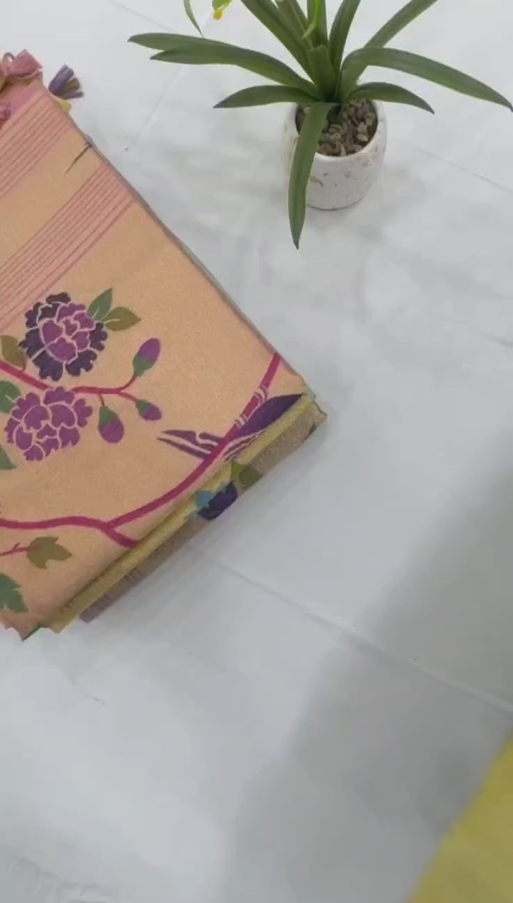 Any- Classy Charm – Pastel Saree with Delicate Thread Work"