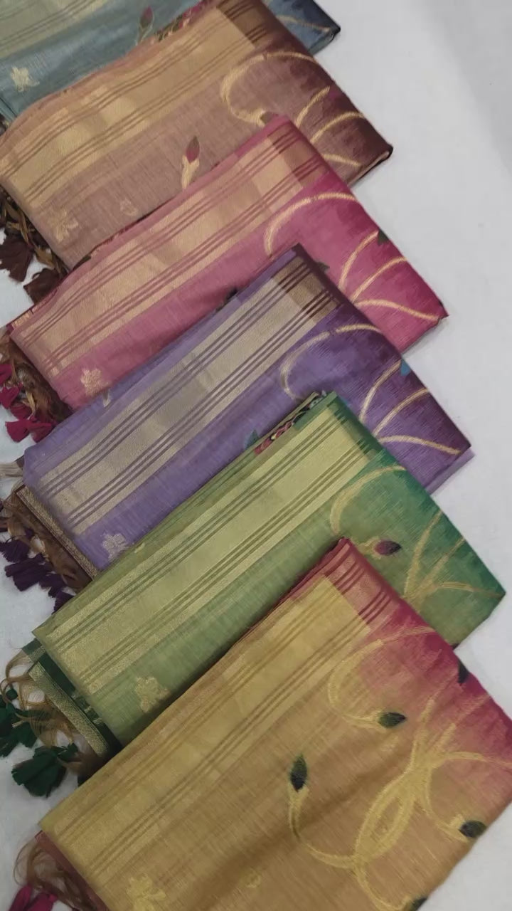 Moor- Peacock Pallu Edition – Muga Cotton Sarees